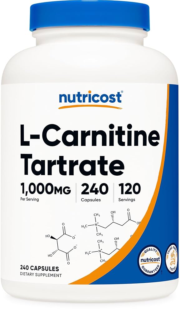 Amazon | Nutricost L-カルニチン 1000mg、240カプセル、非